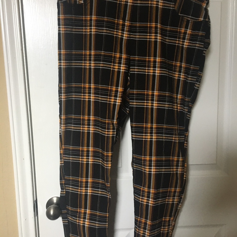 Plaid leggings/pants